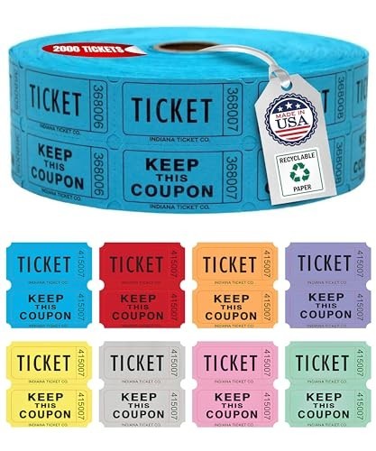 Raffle tickets roll blue - roll,,