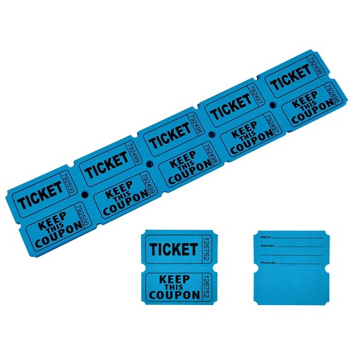 100 blue raffle tickets - raffle,